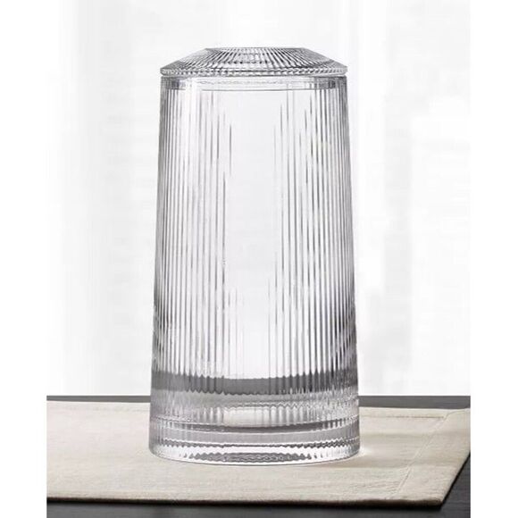 HOTEL COLLECTION Large Glass Vase with Lid - Picture 2 of 4